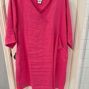 Pink Linen Dress